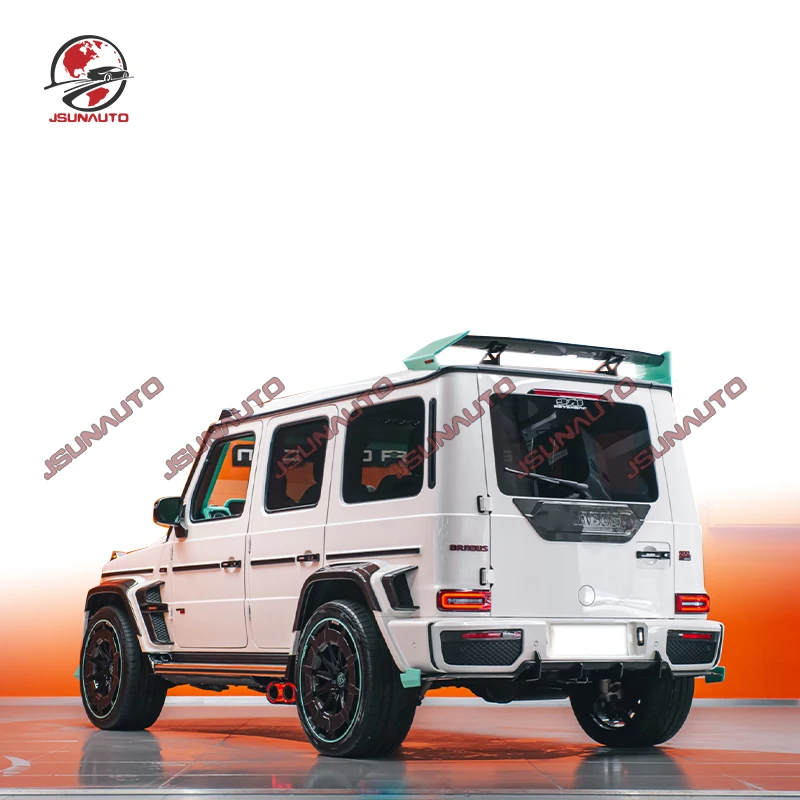 For Mercedes G Class G900 Rocket Style Dry Carbon Roof Wing Spoiler Kit For W463A G63 G550 Carbon Rear Spoiler