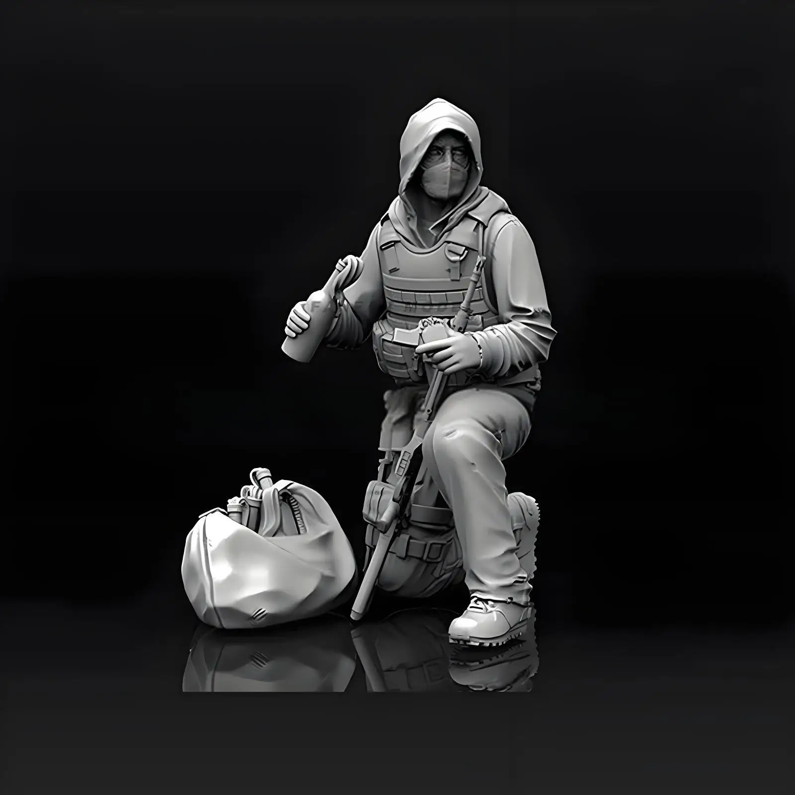 1/35 (50mm) Resin Figure Model Kit Modern Terrorist Force Cool Action figure unassembled and unpainted kit