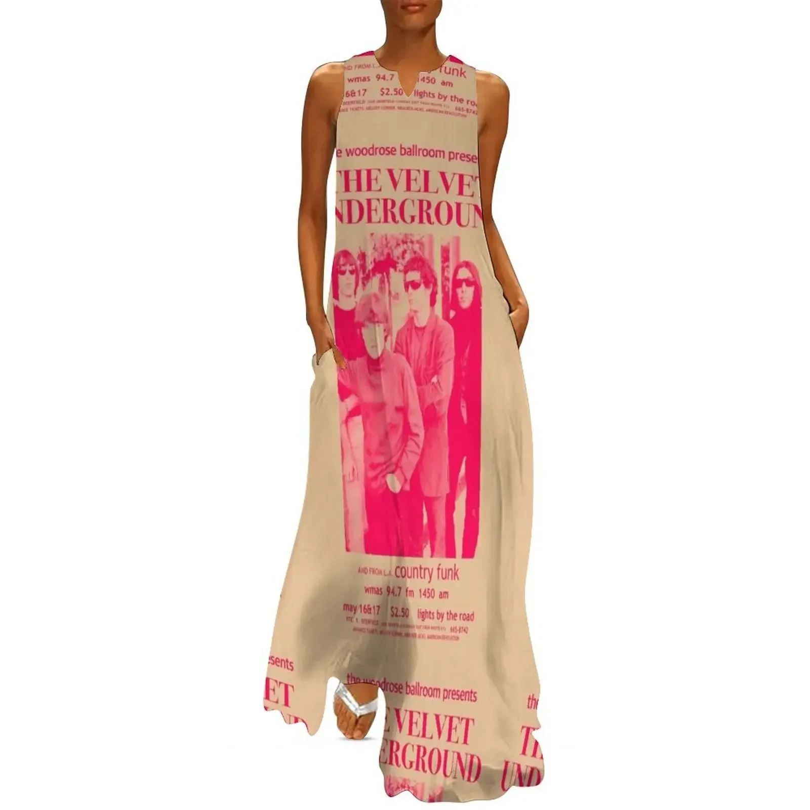 

VELVET UNDERGROUND VINTAGE PROMO POSTER L.A. Long Dress Cocktail of dresses summer clothes for women Dress vintage Dress