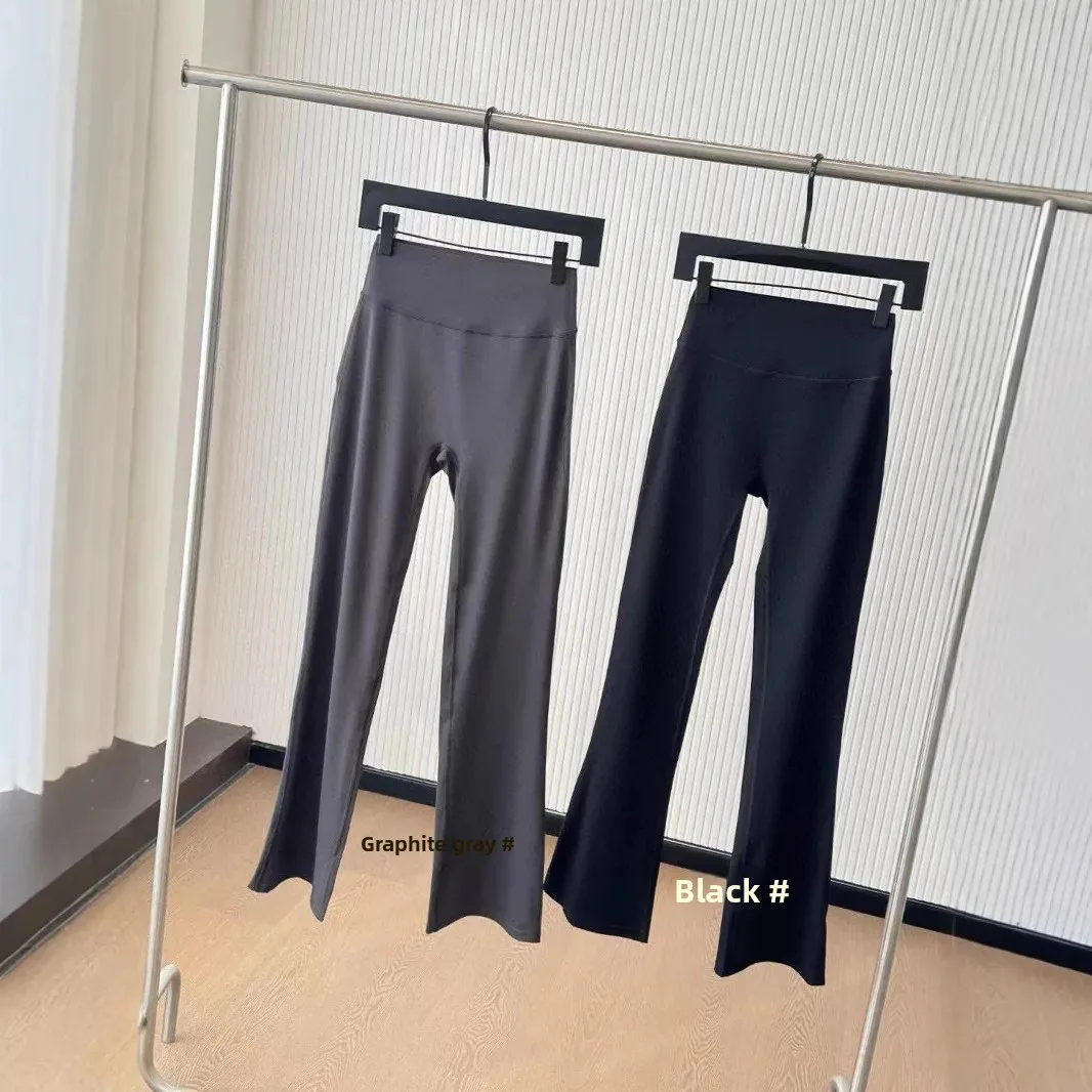 سراويل اليوغا النسائية غير الرسمية من Lulu ملابس خارجية واسعة لركوب الدراجات في الهواء الطلق والتحكم في البطن سراويل Sharkskin للتخسيس لربيع الخريف