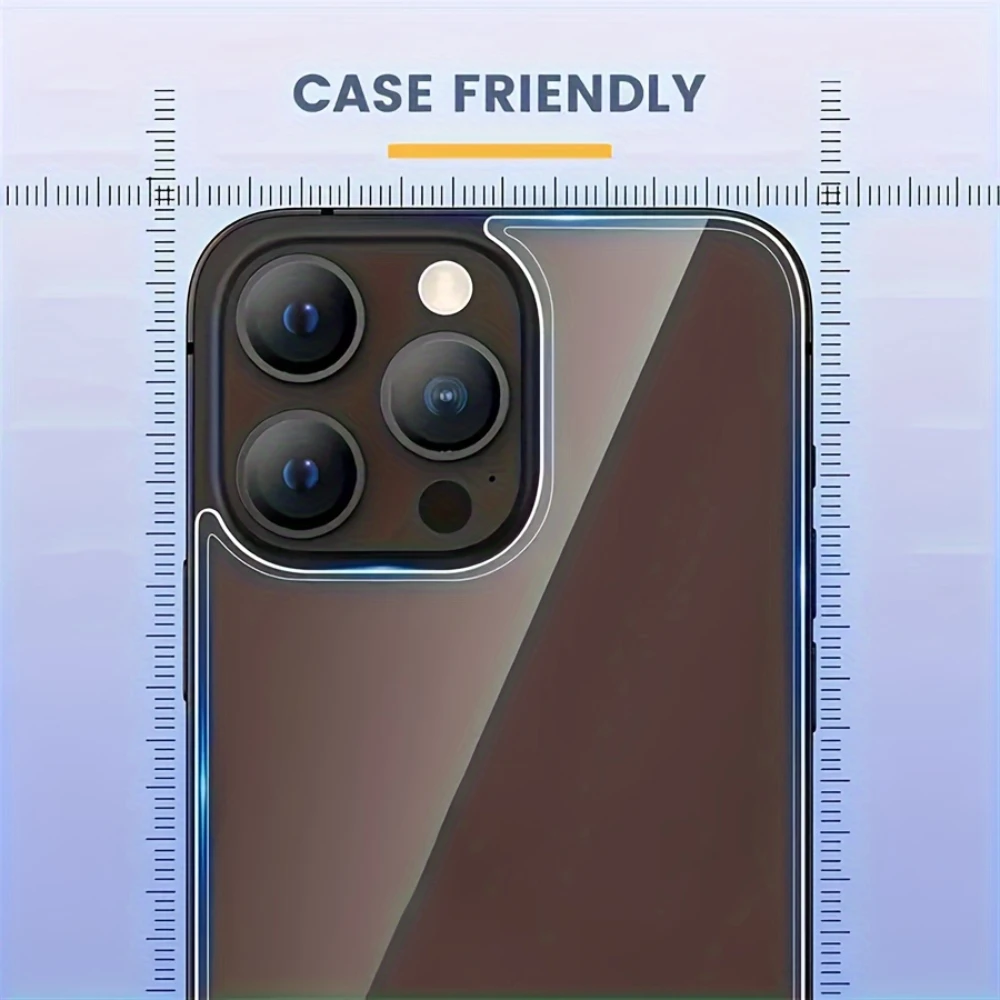 NNBILI 4in1 الجبهة الخلفية الزجاج المقسى آيفون 16 15 14 13 برو ماكس الهواتف الأمامية والخلفية واقي للشاشة فيلم الزجاج حامي #6