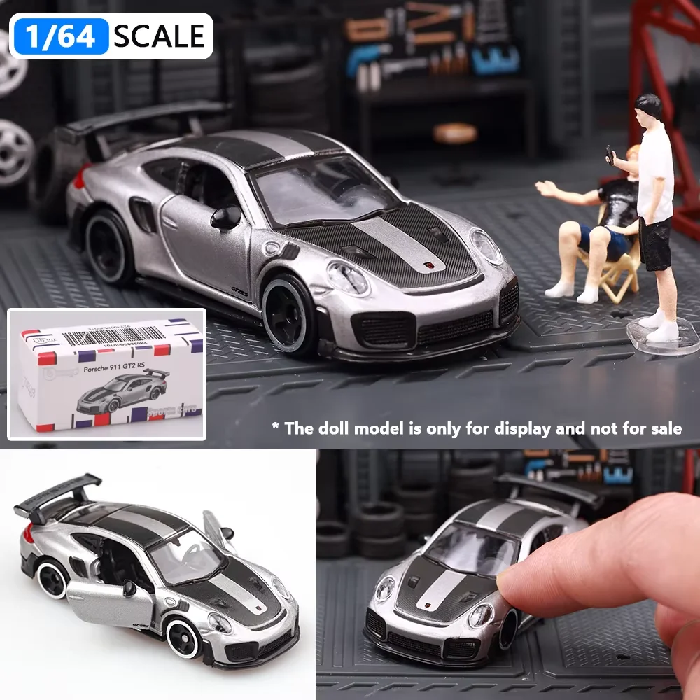 Bburago1:64 Ferrari Porsche 911 Serie Competition Modelo de aleación de coche pequeño