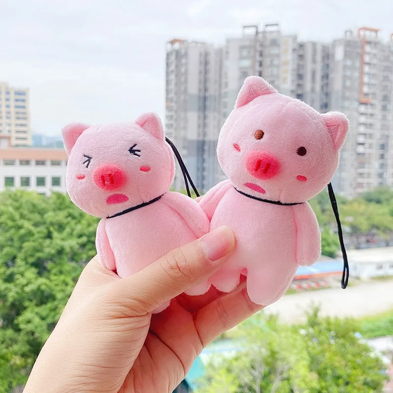 Creative Trend Plush Pendant Hanging Piglet Funny Doll Car Pendant Mobile Phone Keychain Gift