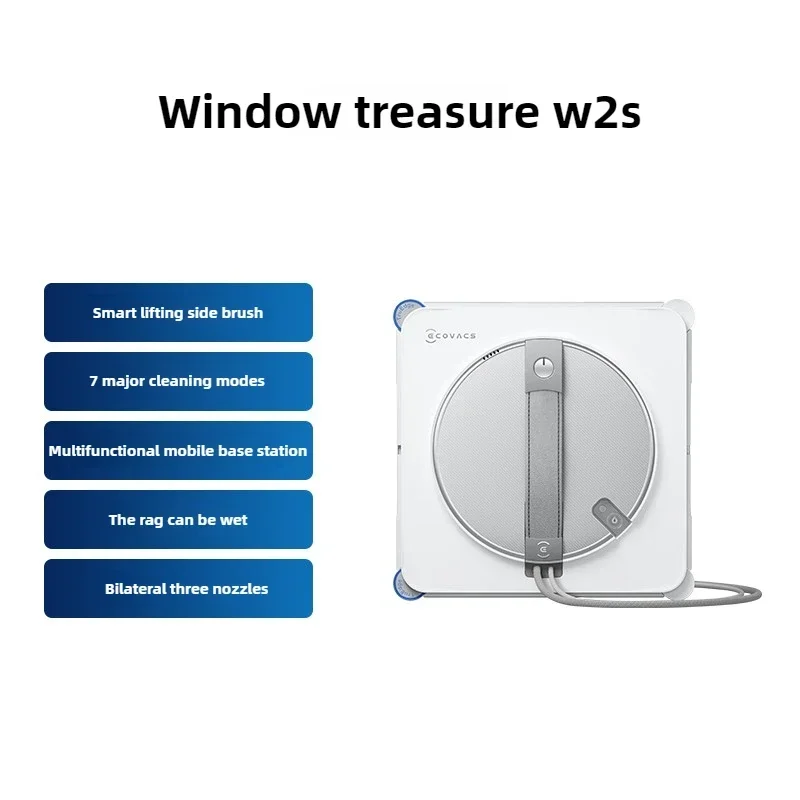 Ecovacs رذاذ الماء منظف النوافذ روبوت W2S منظف المنزل الذكي التلقائي بالكامل Limpia Vidrios Ventanas الكهربائية Do Mycia Okien