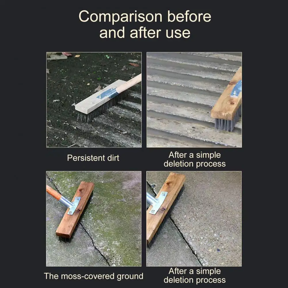 스테인리스 스틸 브러시 강력한 스테인리스 스틸 와이어 스크럽 브러시 야외 파티오 바닥 이끼 제거용