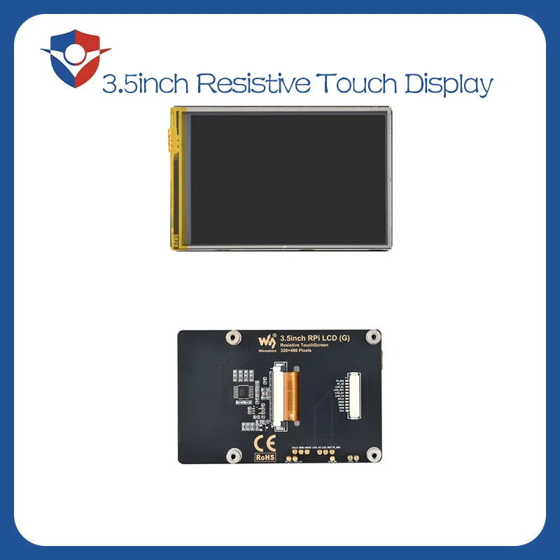 3.5inch Resistive Touch LCD Display 320x480 IPS Panel 262K Color TFT Screen for Raspberry Pi Immersion Gold Process