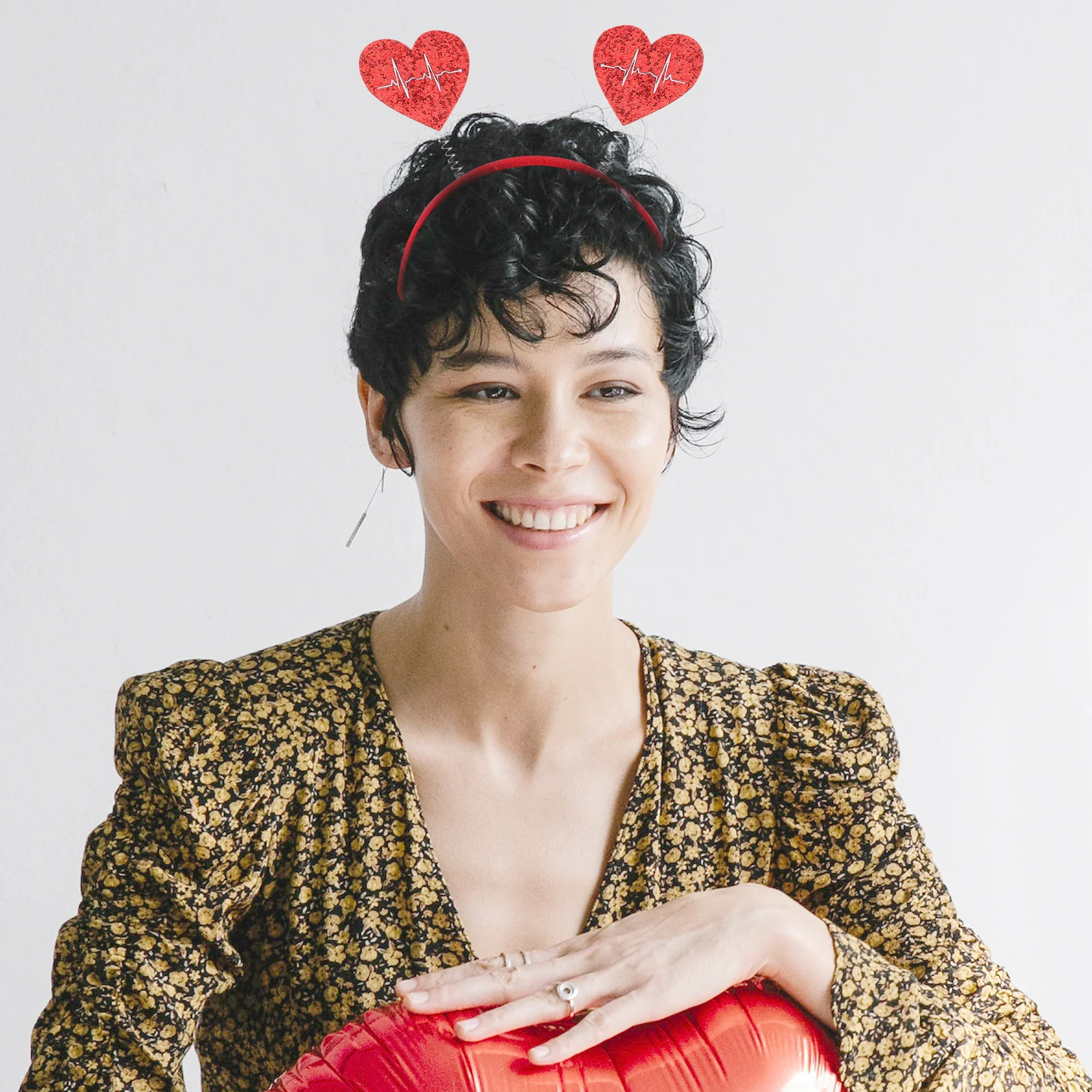 

Valentines Day Heart Headband Soft Felt Band Valentines Costume Party Accessory Wedding Headband Head Band