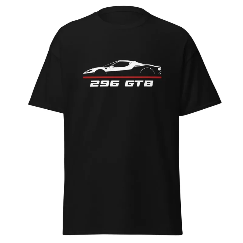 

2024 Men T Shirt Casual Ferraris 296 GTB 2022 Car Fans T-shirt Graphic Summer Short Sleeves 100% Cotton S-3XL Cool Tee