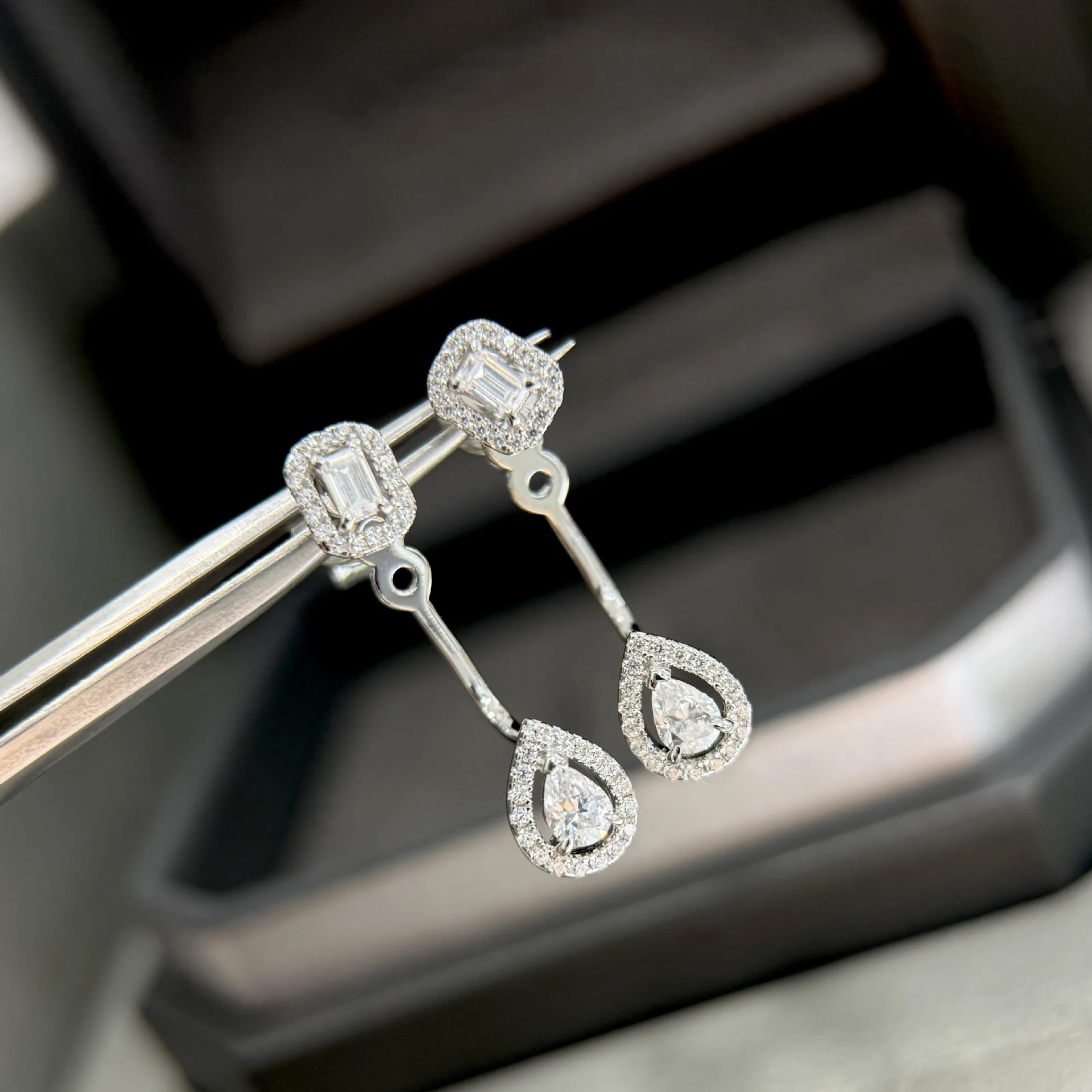 

Designer 925 Silver High Carbon Heart Arrow Diamond Drop Dangle Statement Earrings For Women Popular Art Deco Fine Jewelry Gifts