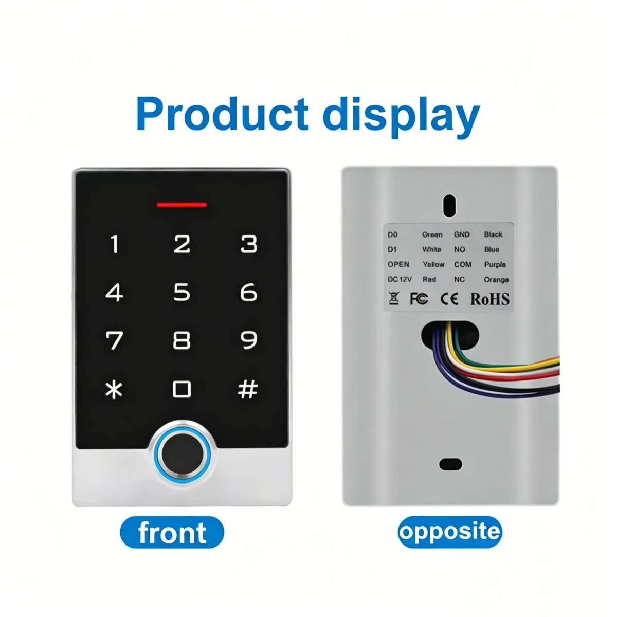 Fingerprint Access Control Keypad RFID Card Password Tuya WiFi Door Entry Controller WG26/34 Waterproof Standalone for Apartment view 2