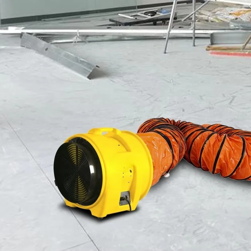 16 in 400mm Puraero Pneumatic Air Motor roo Plastic Axial Typhoon Blower Portable Industrial Fan Blower with Duct Hose