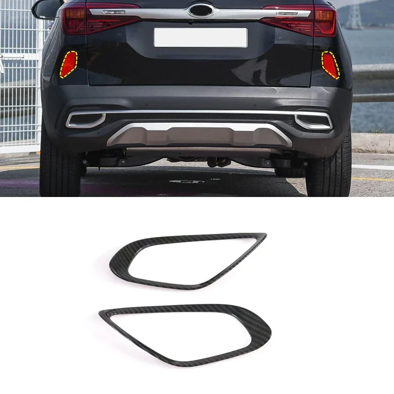 Auto Replacement Parts For Kia Seltos 2019 2020 KX3 Front & Rear Fog Lights Frame Cover Trim Chromium Styling Car Accessories