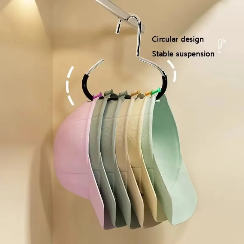 Okrągły wieszak na kapelusze na 8 czapek, organizer na czapki bejsbolowe, szaliki, ręczniki, krawaty, oszczędzający miejsce do szafy w sypialni