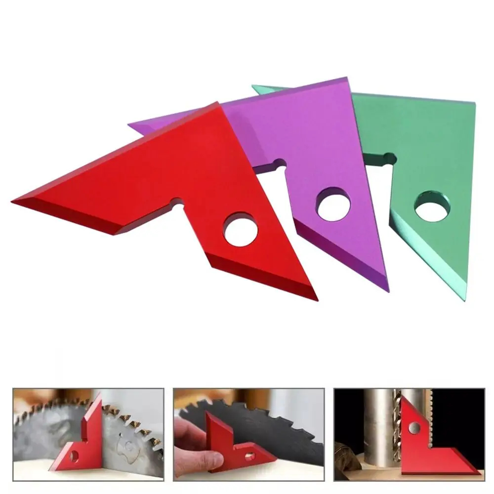 45° 90° Right Angle Gauge Aluminum Alloy High Precision Square Angle Ruler Wear Resistant Multifunctional Woodworking Square