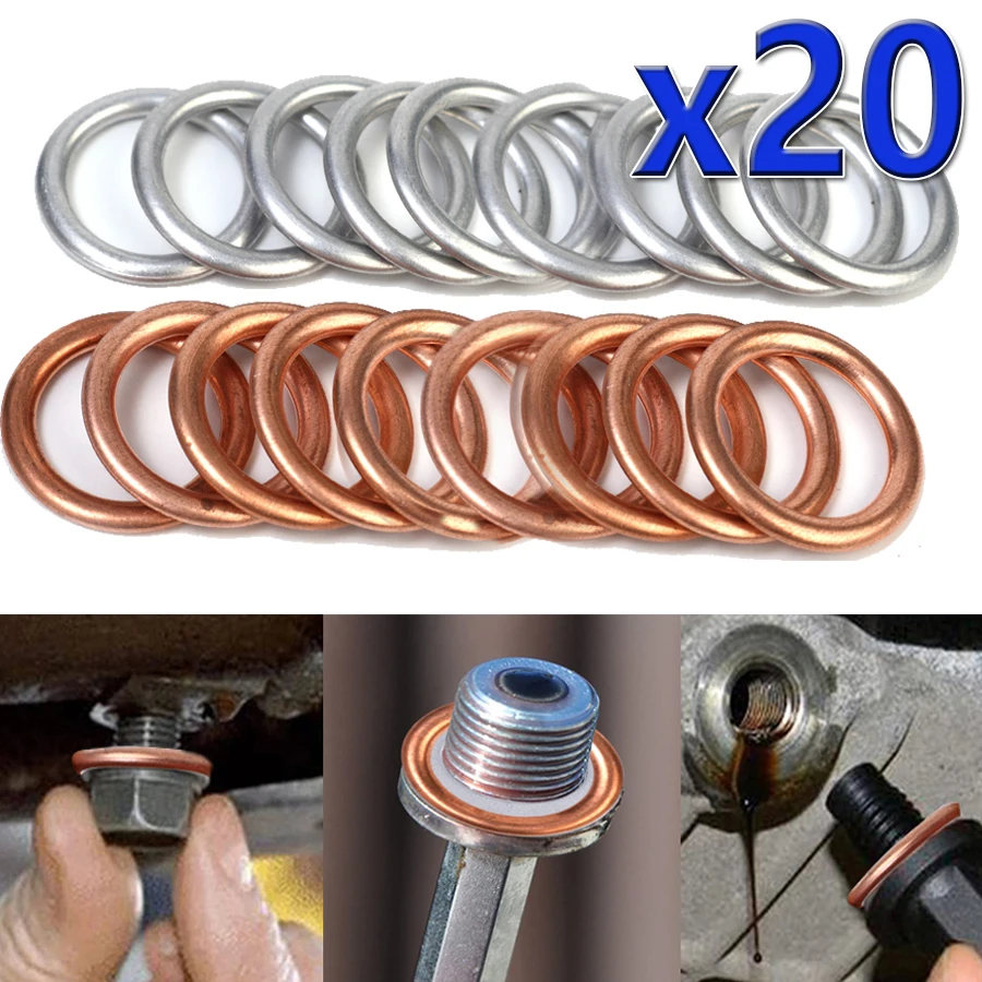 Car Pan Oil Drain Gasket Extruded Washer Oil Drain Plug Washer Car Engine Oils Pan Screw Gasket Washers Automotive Accessories