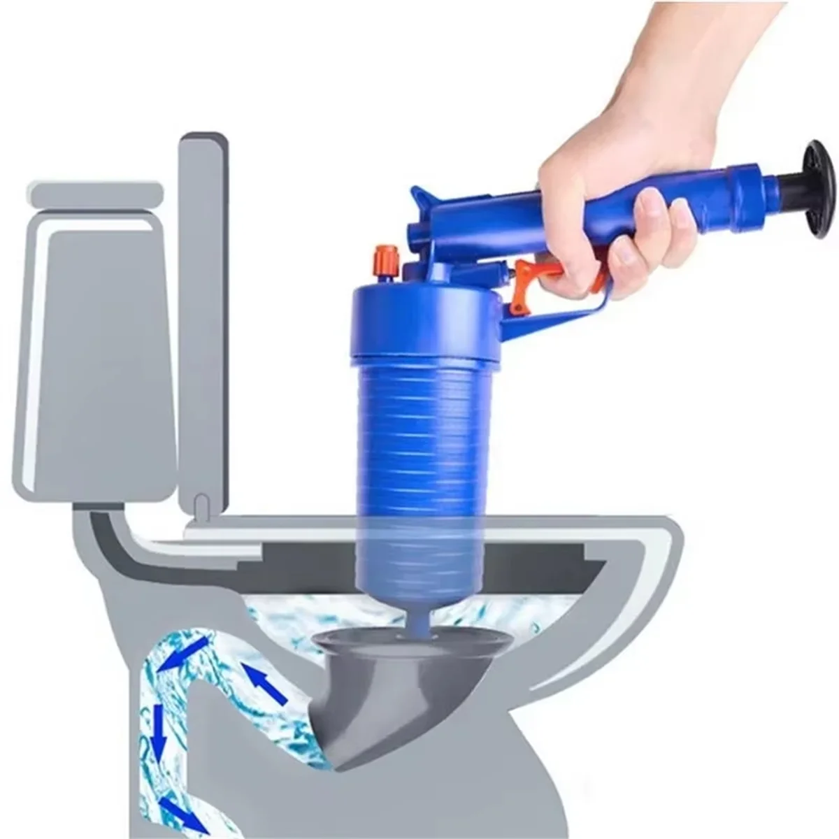 

Air Power Drain High-Pressure Manual Sink Plunger Opener Toilets Closestool Pipe Dredging Clean Pump Tools