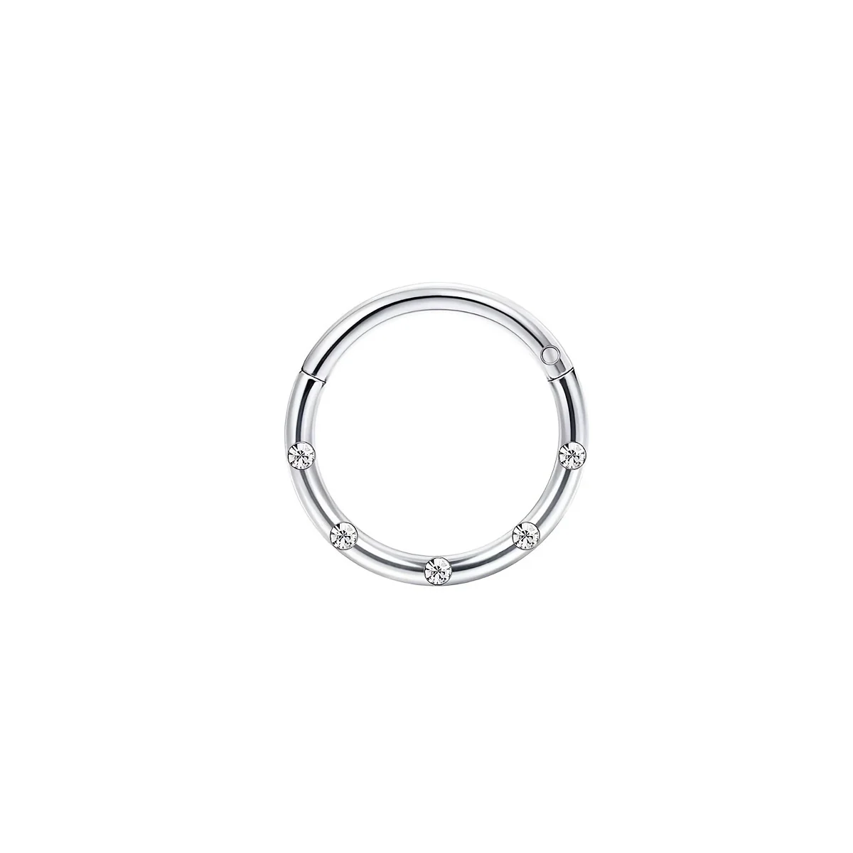 1-5 Stück 16G Mode 316L Edelstahl CZ Scharnier Septum Clicker Nasenring Ringe, Daith Helix Tragus Knorpel Piercing Schmuck – Detail 10