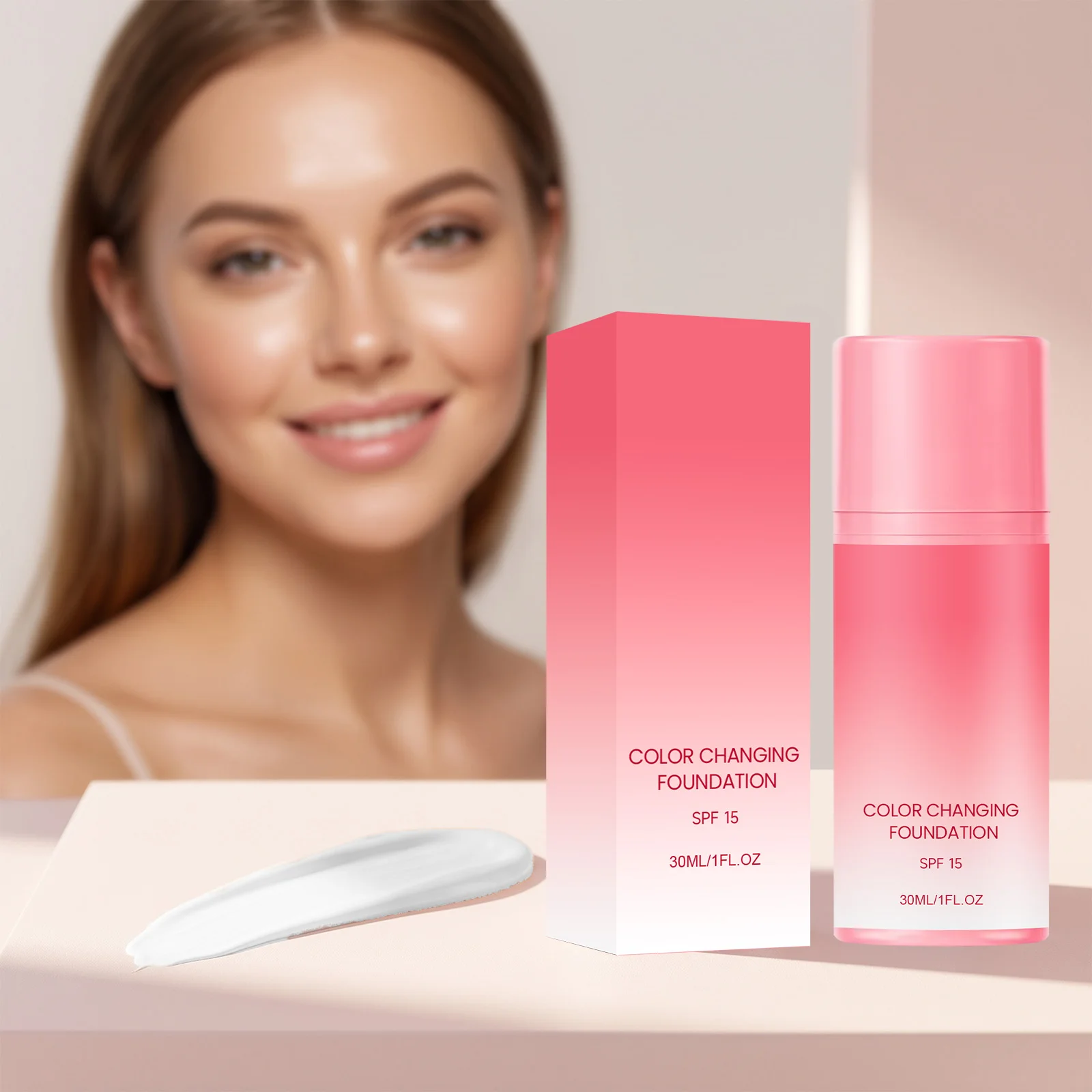 Temperature-Adapting Foundation - Lightweight, Natural Formula for Seamless Blendability and Long-Lasting, Flawless Finish