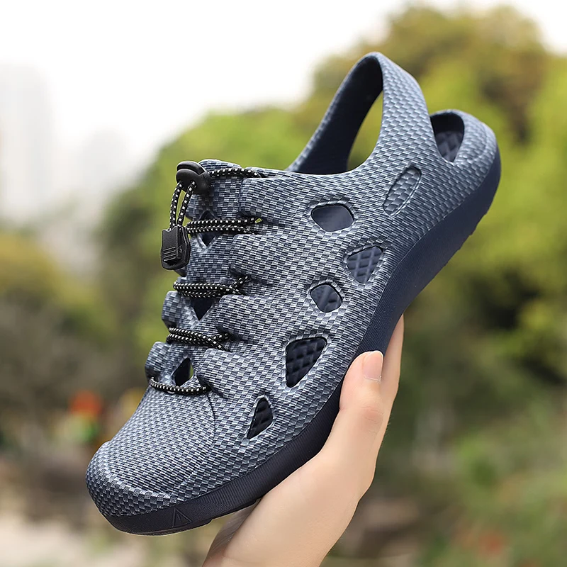 

Men's Summer Non-Slip Hollow Toe Slippers, Men's Outdoor Hiking and Water-Wading Beach Sandals