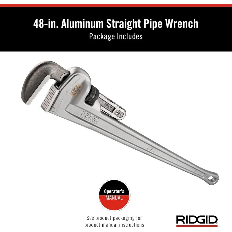 31115 Aluminum Straight Pipe Wrench, 48