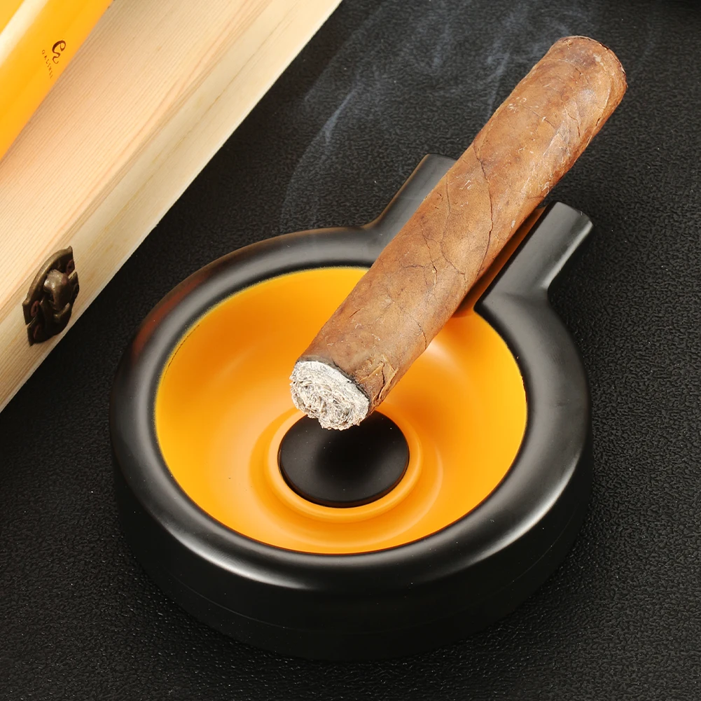 GALINER Alloy Cigar Ash Trays Large Capacity Tobacco Ash Tool Spoon Shaped Practical Household Traveling Smoking Use Ashtray