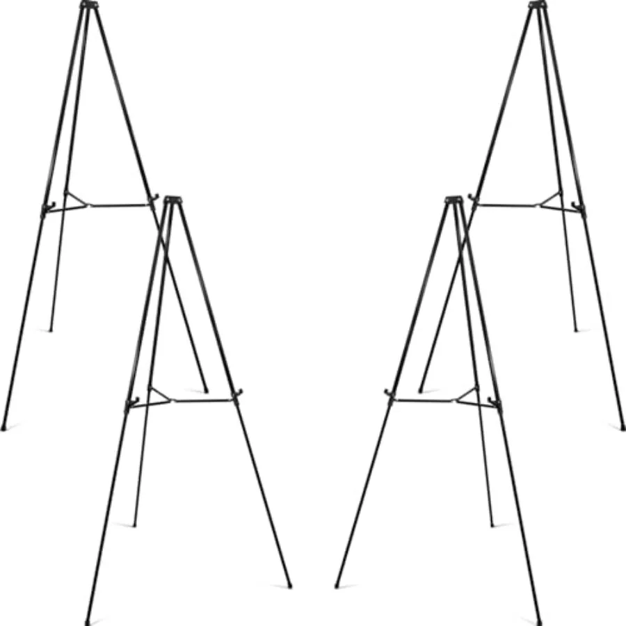 

63-дюймовая усиленная подставка-мольберт для вывесок, большой алюминиевый складной мольберт для демонстрации плакатов/белых досок, регулируемая высота, для художников
