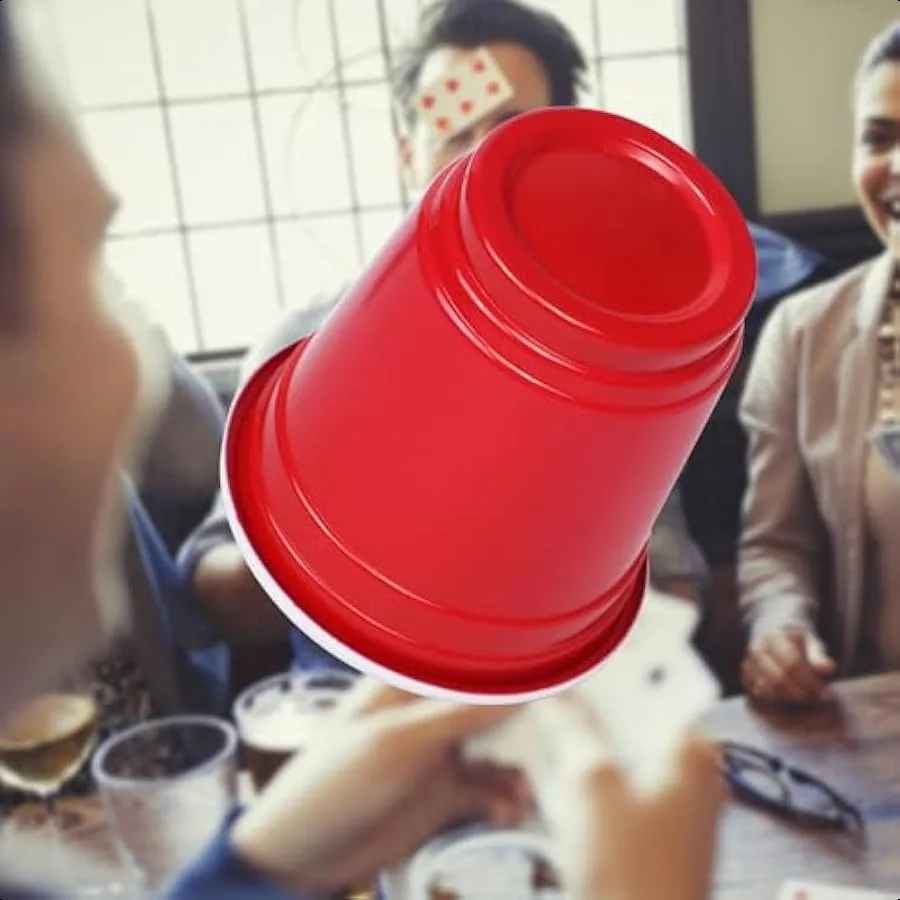 أكواب صغيرة للاستعمال مرة واحدة 120 قيراط 2 أونصة، أكواب حفلات بلاستيكية حمراء صغيرة لألعاب الحفلات والمناسبات