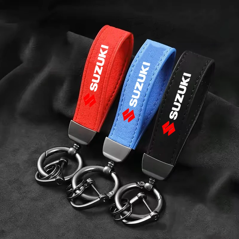 Кожаный брелок для ключей от автомобиля Suzuki Jimny Ignis Swift SX4 Samurai Baleno Grand Vitara VSTROM, подарок, наклейка