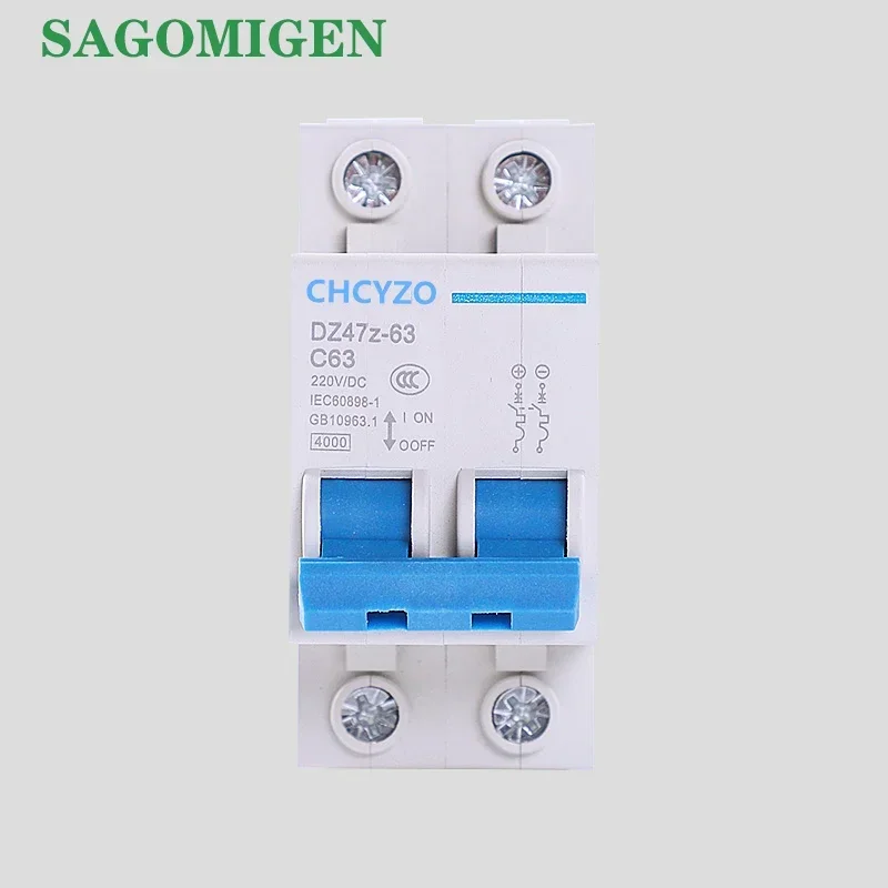 1P 2P DC 220V interruttore Mini interruttore solare 10A 16A 20A 25A 32A 40A 50A 63A DC MCB per impianto fotovoltaico interruttore cc