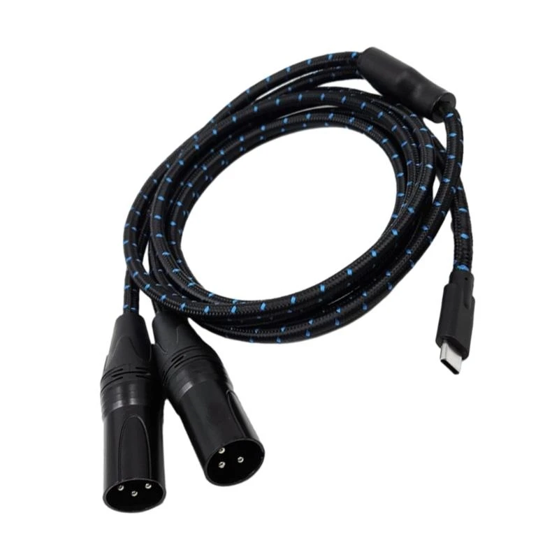 

F3KE TypeC to 2XLR Male Cable UsbC to 2XLR Cable for Studio Recording
