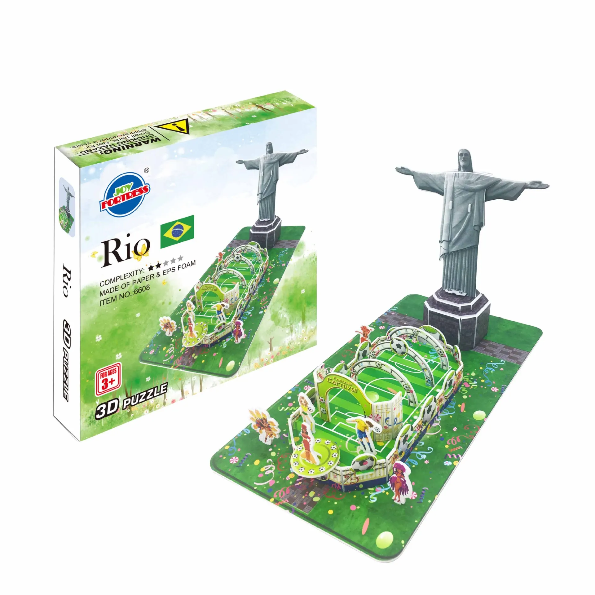 

mini Brazil Rio Cristo Redentor 3D Puzzle Paper Model DIY Toy World's Great Architecture Birthday Christmas Gift 1pc