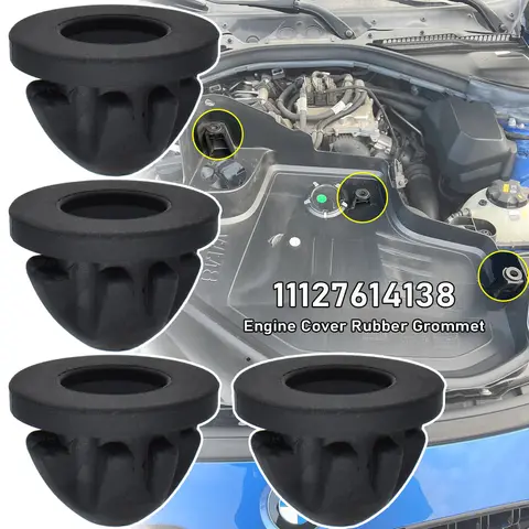 1/4PCS 엔진 커버 트림 고무 마운트 그로밋 부시 범프 스톱 11127614138   BMW 1-8 시리즈 X4 X5 X6 X7 E88 E82 F21 F20 F30 F33