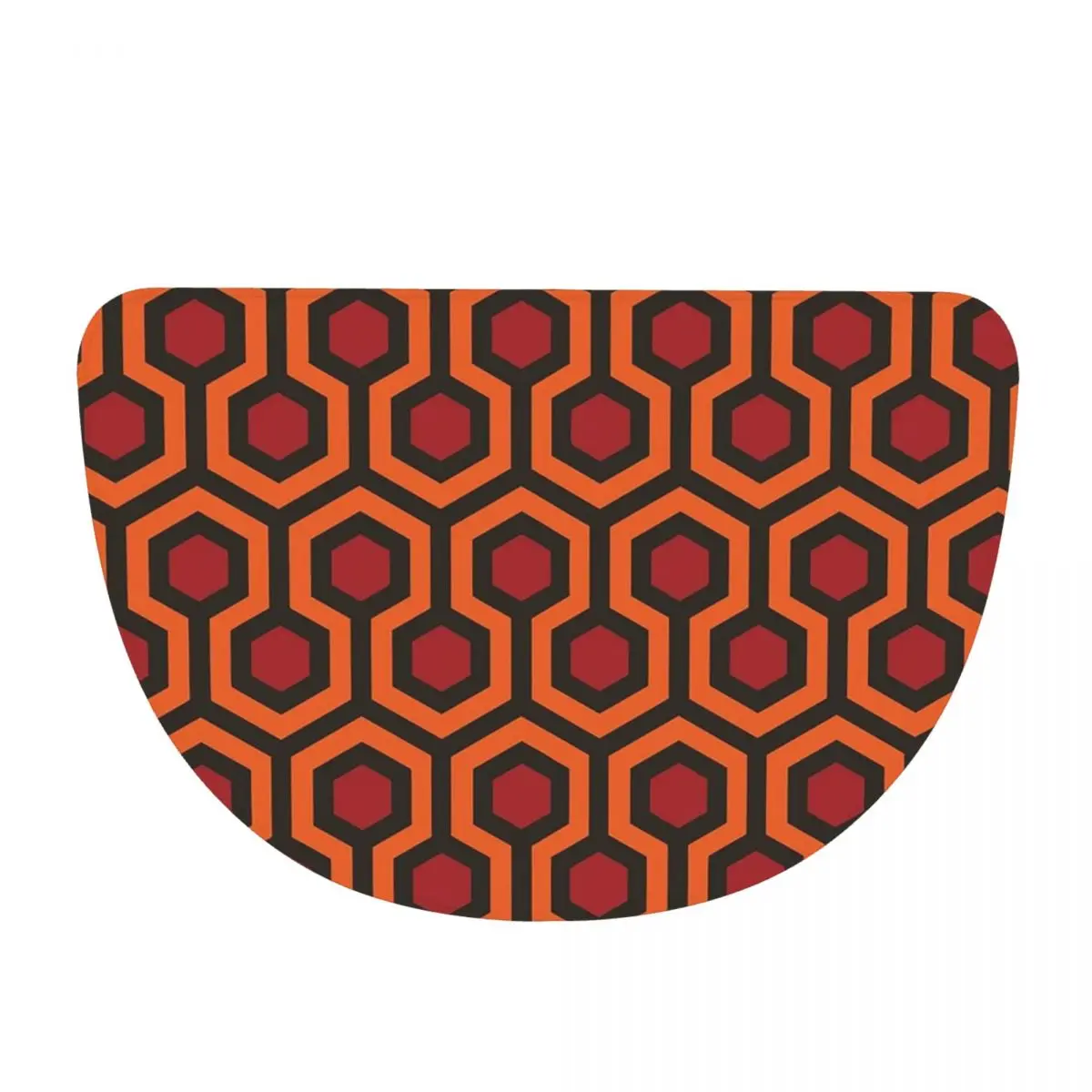 Path To Overlook Hotel Soft Flannel Half Round Doormat Non Slip Bathroom Mat Absorbent Floor Carpet for Garage