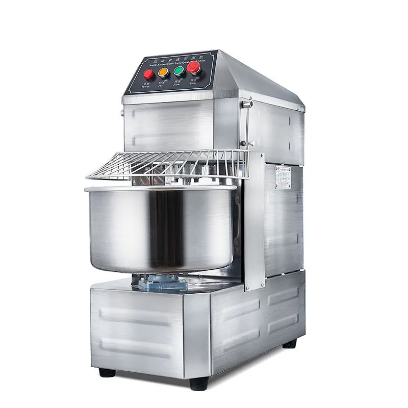 Professional Dual-Speed Variable Frequency Dough Mixer, Heavy-Duty Stainless Steel Kneading Machine for Commercial Bakeries