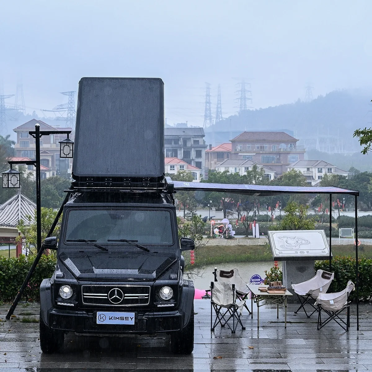 ATV&UTVCar Side Awning Tent Car Awning 4x4 4wd Canvas Car Camping Outdoor 4wd Rear Side Awning