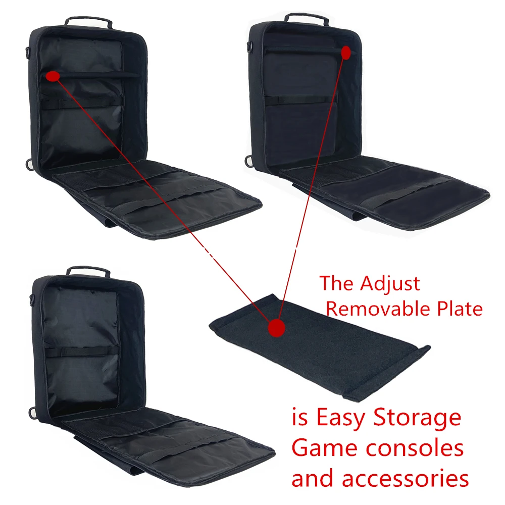 Gaming Carrying Case,Travel Shoulder Bag for Xbox One X PS5 PS4 Controller Console Game Accessories Protective Storage Pockets