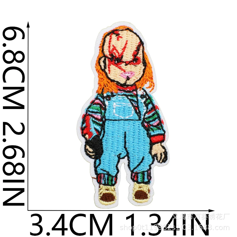 New Halloween Embroidered Patch Set, Iron-On/Sew-On Appliques Thriller Personalizing Hoodies, Cushions, Jeans, T-Shirts