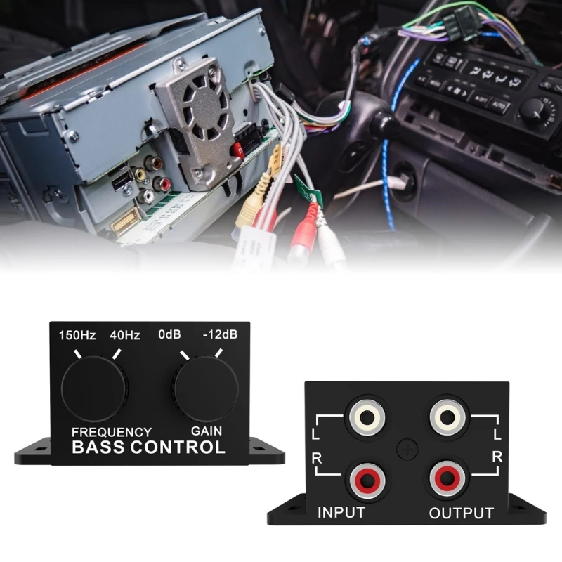 Car Adjust Line Levels Volumes Control Knob Subwoofer Bass Controller