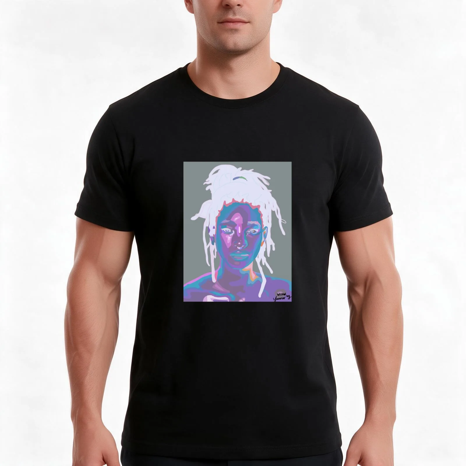 Willow smith T-Shirt, Summer Casual Cotton Tee, Oversized Streetwear Tops, Vintage Graphic Print, Loose Fit Short Sleeve