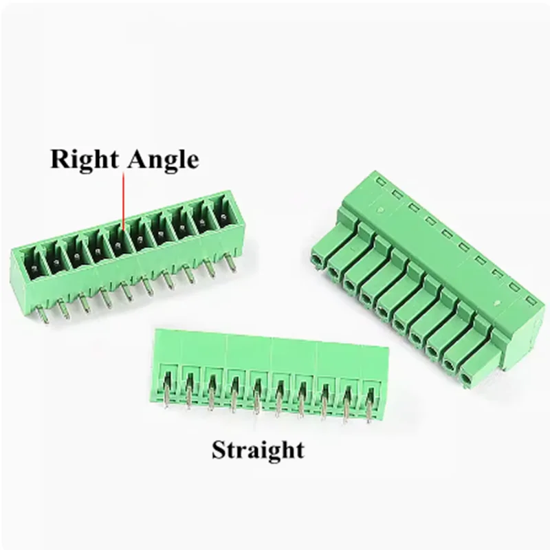 PCB 나사 터미널 블록 수 플러그 암 소켓 핀 헤더 와이어 커넥터, 5 쌍, 15EDG, 3.5mm, 2-12 핀