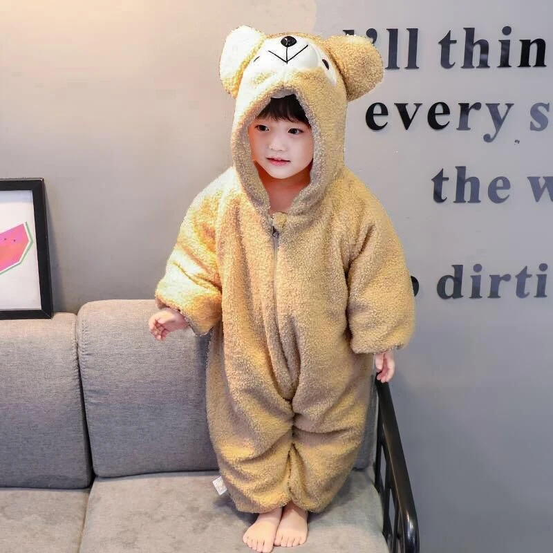 للجنسين الطفل الدب نيسيي - الرمز البريدي مقنعين رومبير لربيع الخريف لطيف الحيوان زي بذلة دافئة ومريحة ارتداءها لعيد الميلاد #2