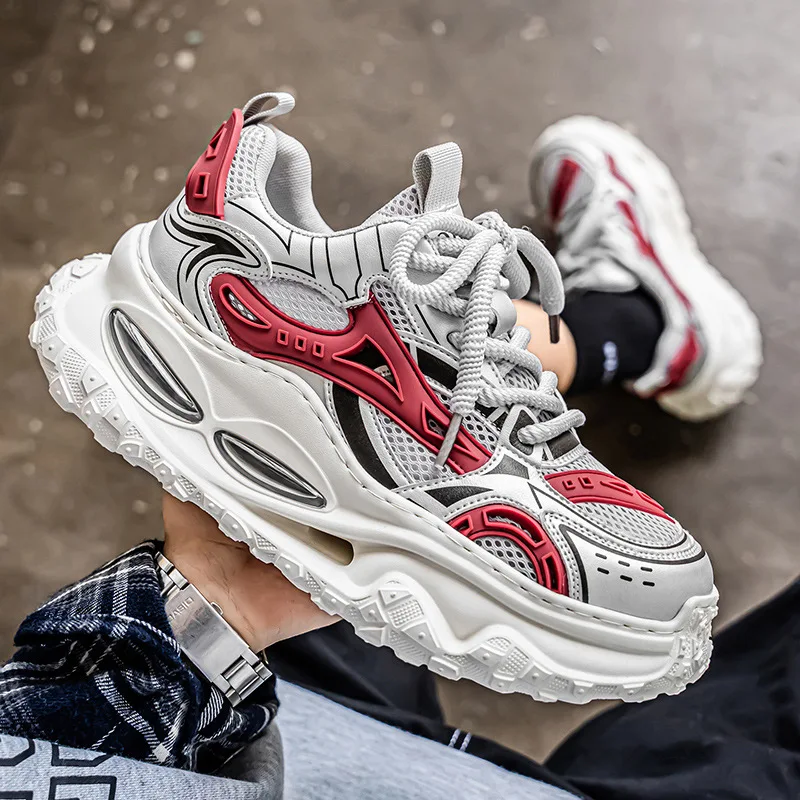 

Hot Sale Sneakers for Men Spring Platform Breathable Running Sports Shoes Trend Men Elasticity Basketball Shoe кроссовки мужские