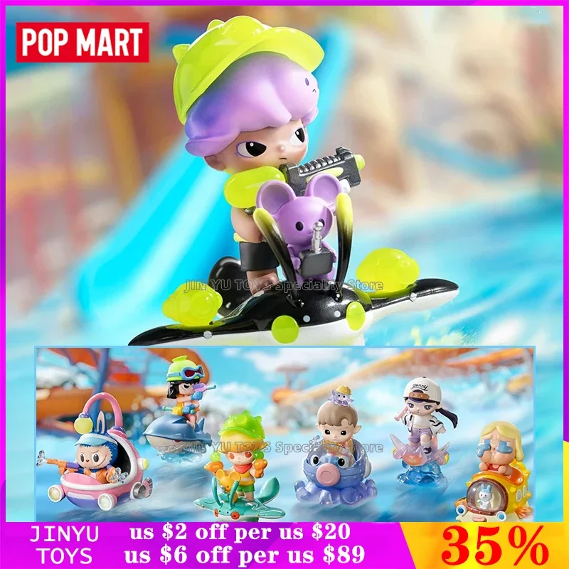 

POP MART Water Party Series Blind Box Confirm Style Kawaii Anime Figure Model Surprise Guess Bag Cartoon Model Trendy Kids Toys