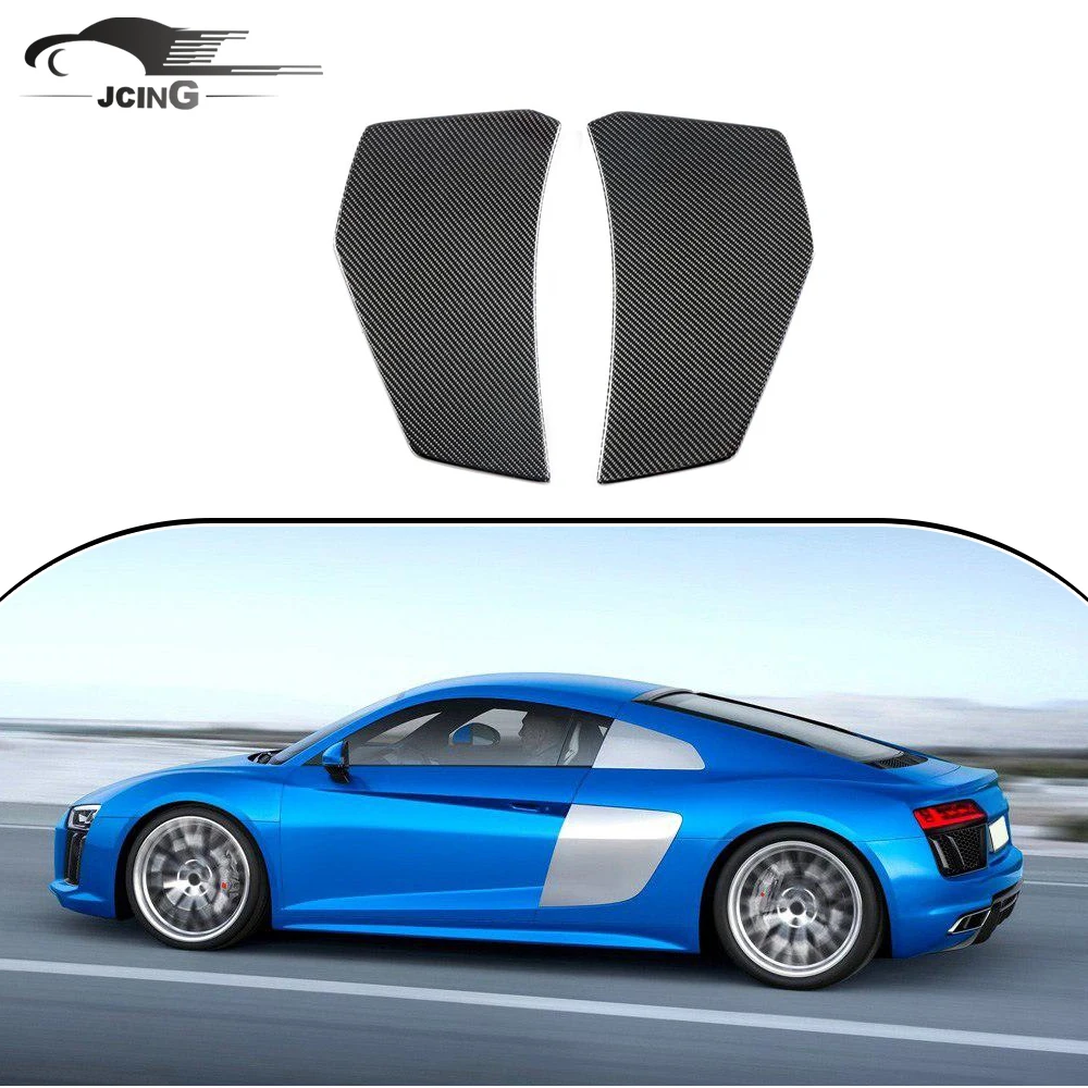 For A-udi R8 Carbon Fiber Rear Bumper Fins Rear Canards 2-Door 2016-2018