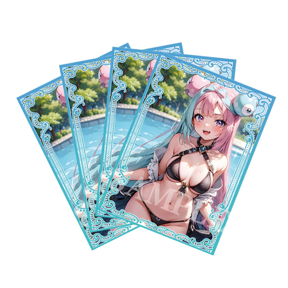 60 PCS 67×92mm Laser Art Anime Card Sleeves Top Loading Board Game Inner Card Sleeves Protector for TCG/PTCG/PKM(Iono)