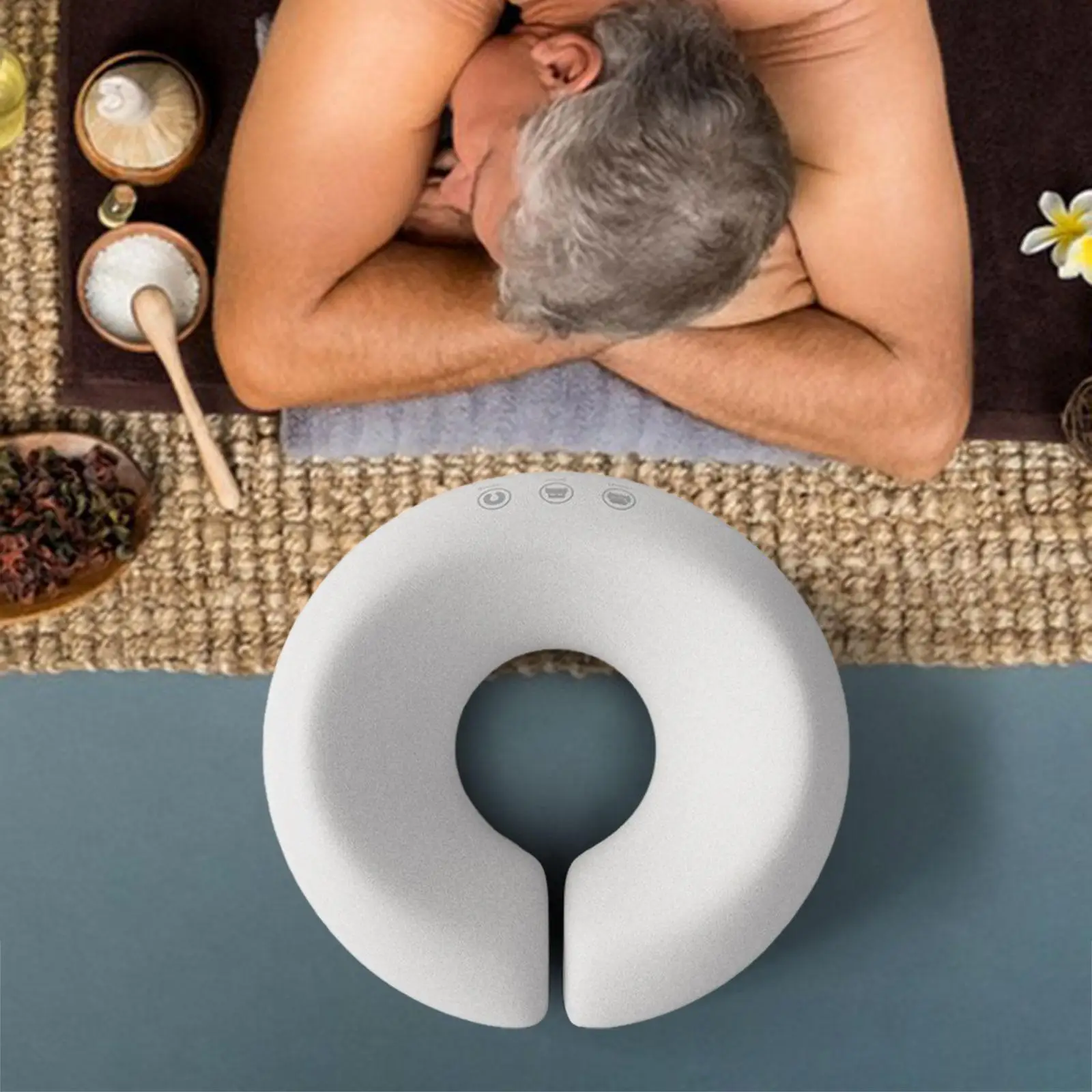 หมอนนวดสปา Soft Universal Breathable คอ Pad นวด Cradle Face Rest หมอนสําหรับเครื่องบินครอบครัวผู้หญิง Salon Travel