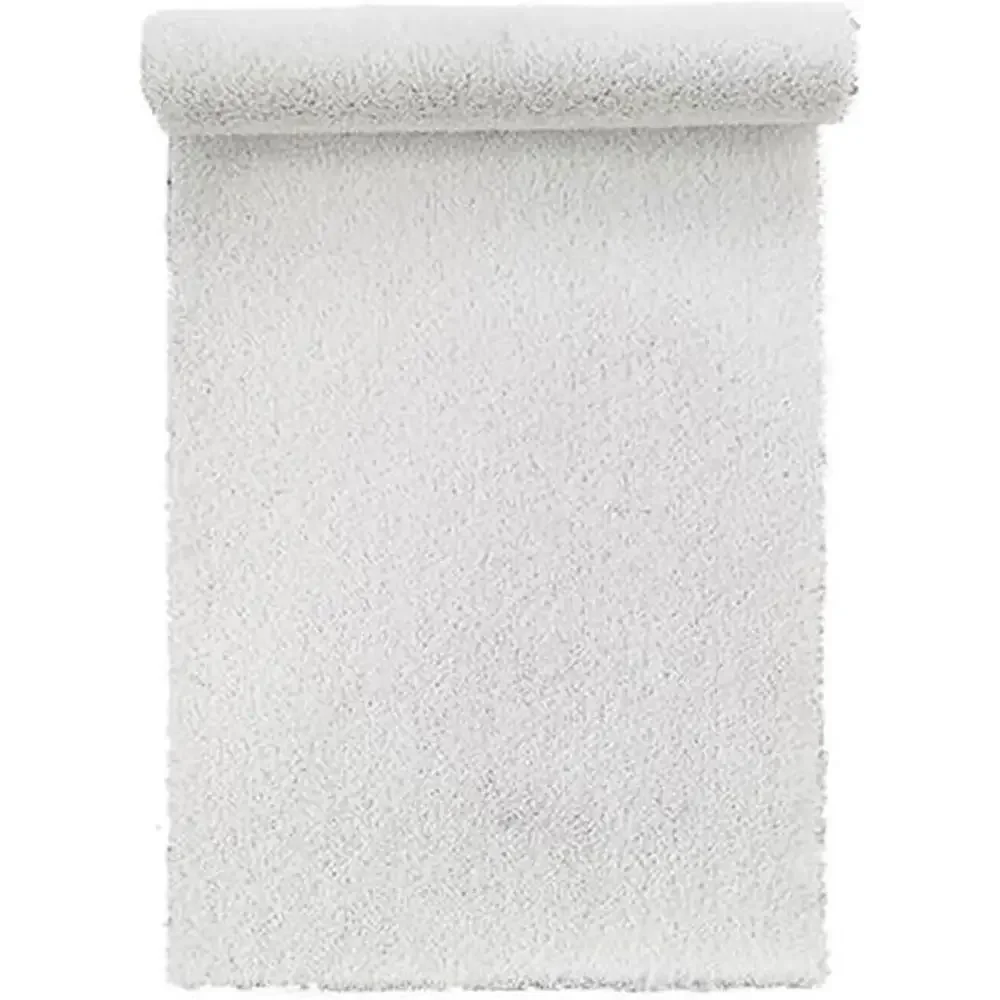 0.98 Thick Drainage Hole Artificial Grass Turf Mat, Cuttable for Garden Decor and Weddings (White, 23.64x47.28in)