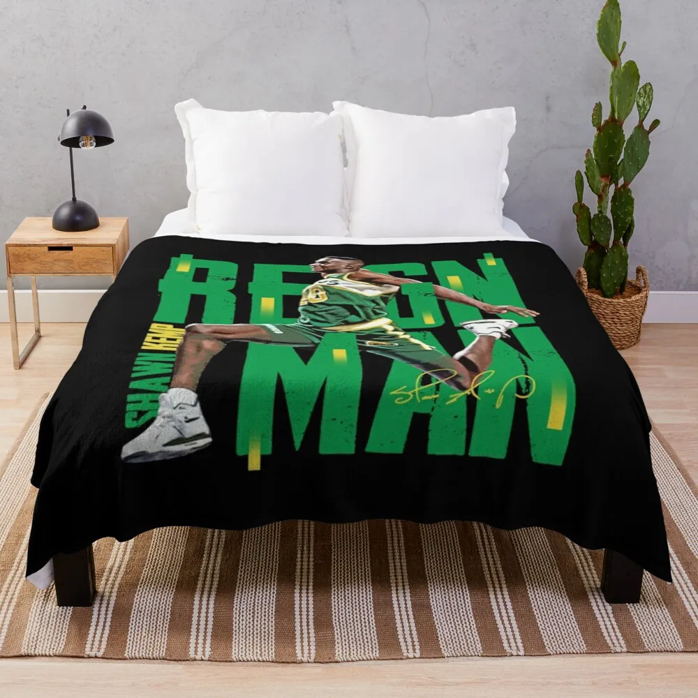 

Shawn Kemp Throw Blanket Shaggy Furry Soft Blanket for Bedroom Living Room