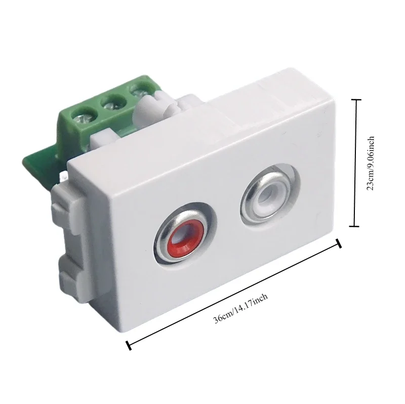 Wall mounted AV panel solderless terminal module for audio and sound equipment 23x36mm