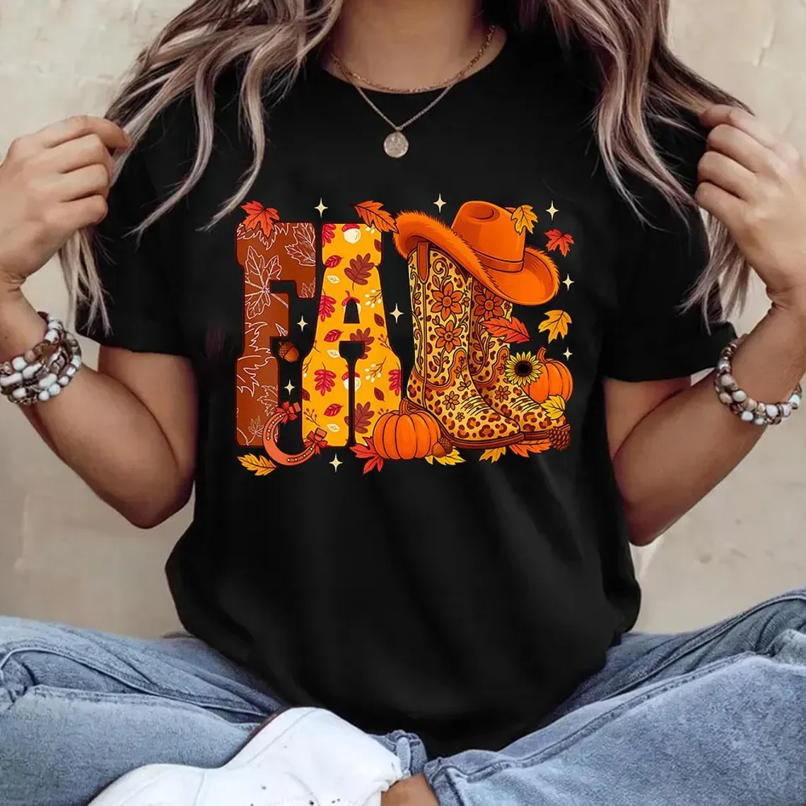 카우보이 체크 무늬 가을 티셔츠 탑 여름 트렌드 하라주쿠 반팔 유니섹스 셔츠 패턴 라지 티셔츠